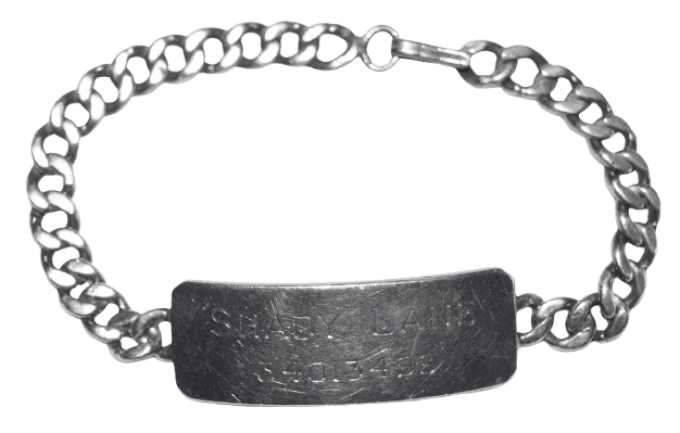 GOURMETTE ARGENT GARLAND E. LANE US ARMY