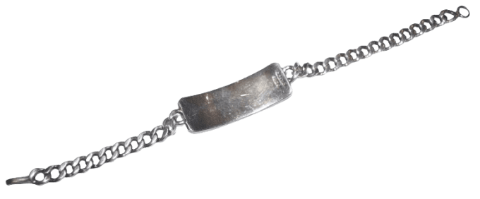 GOURMETTE ARGENT GARLAND E. LANE US ARMY