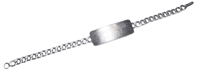 GOURMETTE ARGENT GARLAND E. LANE US ARMY