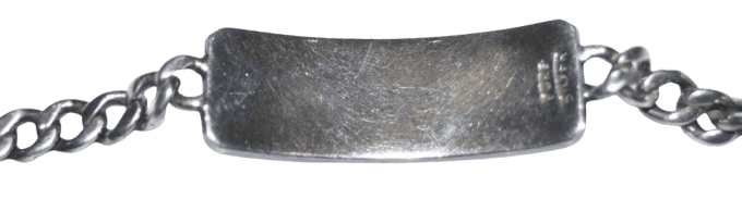 GOURMETTE ARGENT GARLAND E. LANE US ARMY