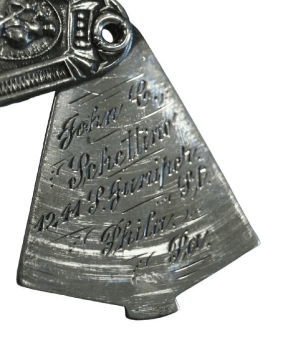 MEDAILLE RELIGIEUSE JOHN SCHETTINO 10TH ARMORED DIV ARDENNES