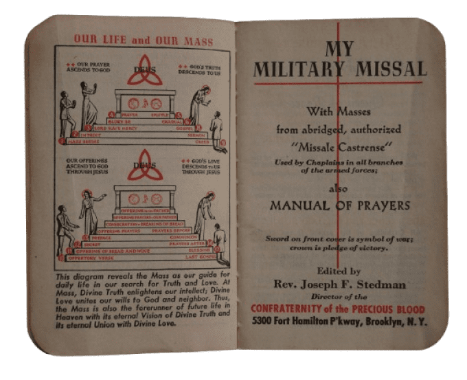 LIVRET MY MILITARY MISSAL T/3 POWELL MARSHALL 1942