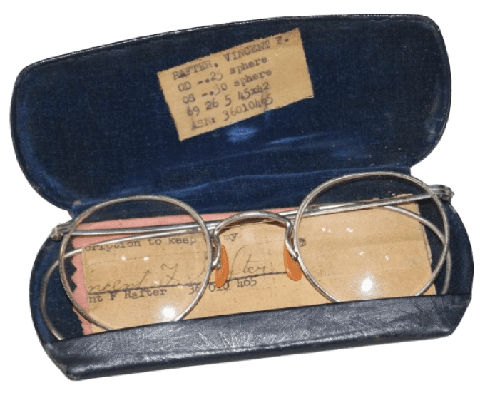 LUNETTES DE VUE S/SGT VINCENT RAFTER 1941