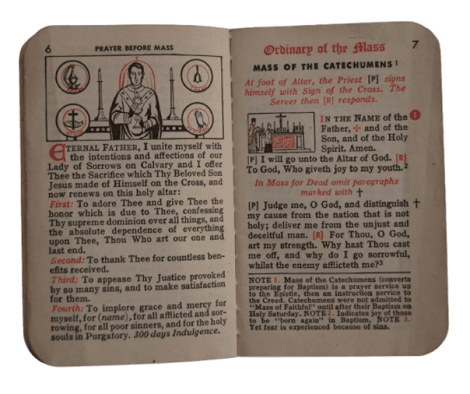 LIVRET MY MILITARY MISSAL T/3 POWELL MARSHALL 1942