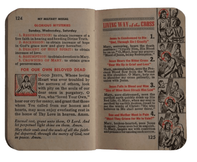 LIVRET MY MILITARY MISSAL T/3 POWELL MARSHALL 1942