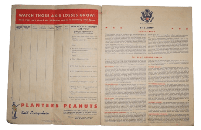 GUIDE RECONNAISSANCE FIGHTING FORCES PLANTERS PEANUTS 1943