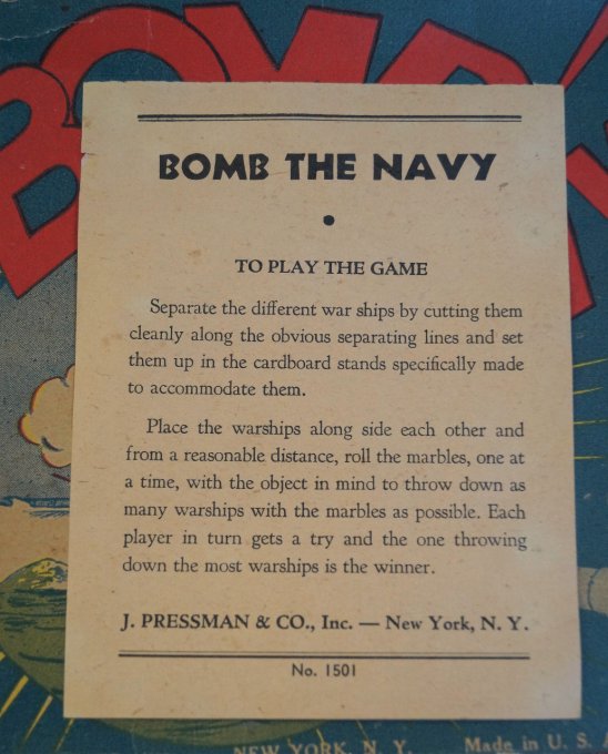 JEU "BOMB THE NAVY"