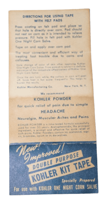 BOITE MEDICALE CORN SALVE 1939