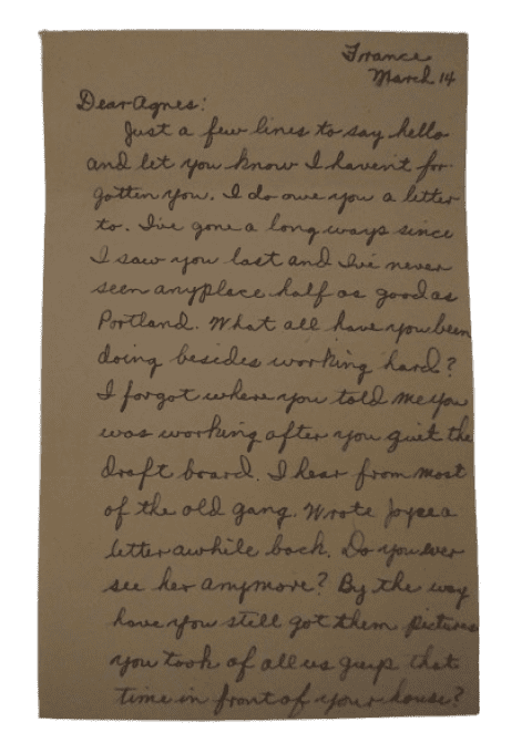 LETTRE FRANCE PFC SMITH 70TH INF DIVISION 270TH ENGINEER