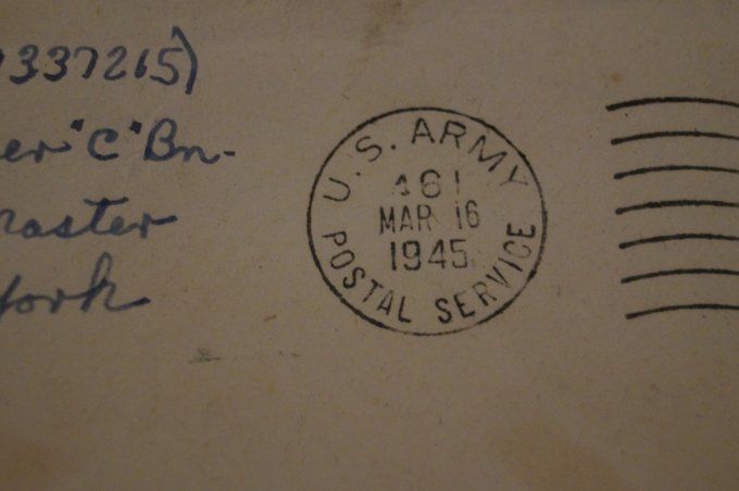 LETTRE FRANCE PFC SMITH 70TH INF DIVISION 270TH ENGINEER