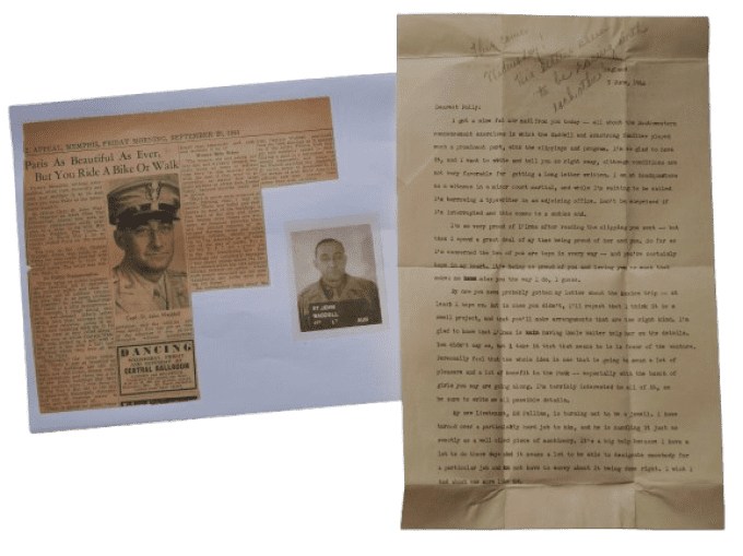 LETTRE 5 JUIN 1944 ANGLETERRE CAPT ST. JOHN WADDELL