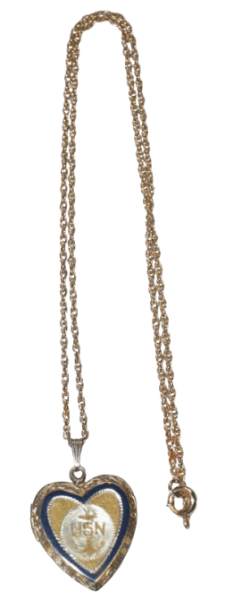 PENDENTIF US NAVY STERLING AVEC PHOTO