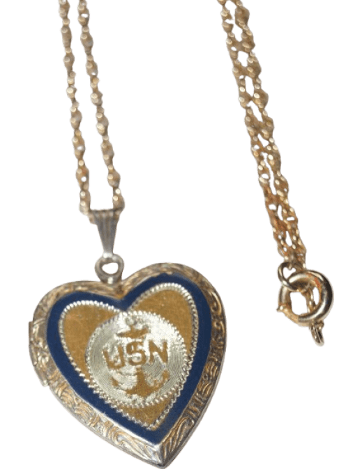 PENDENTIF US NAVY STERLING AVEC PHOTO