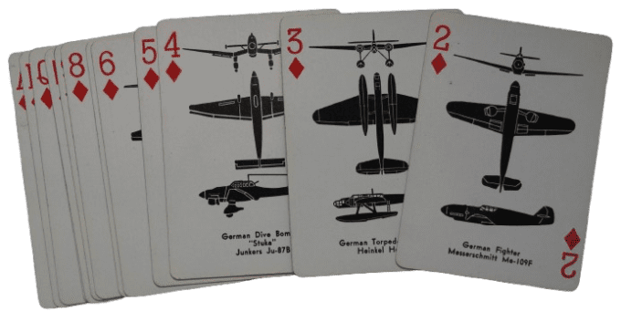 JEU SPOTTER CARDS RECONNAISSANCE AVIONS BUY WAR BONDS