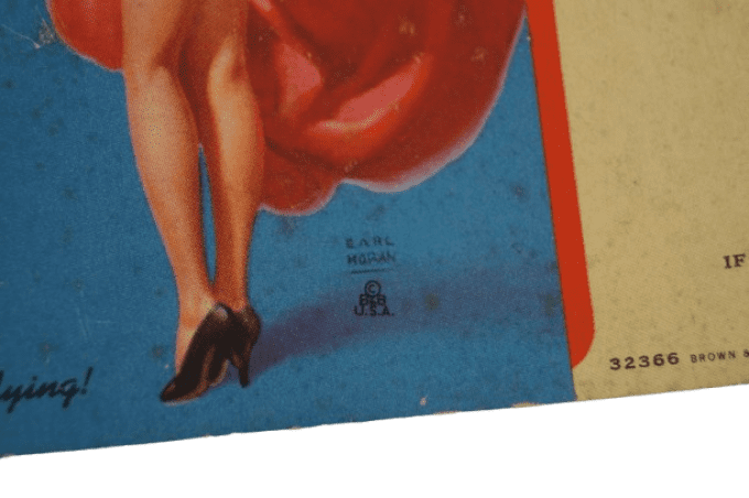 CALENDRIER ET BUVARD PIN-UP EARL MORAN 1943-1944 