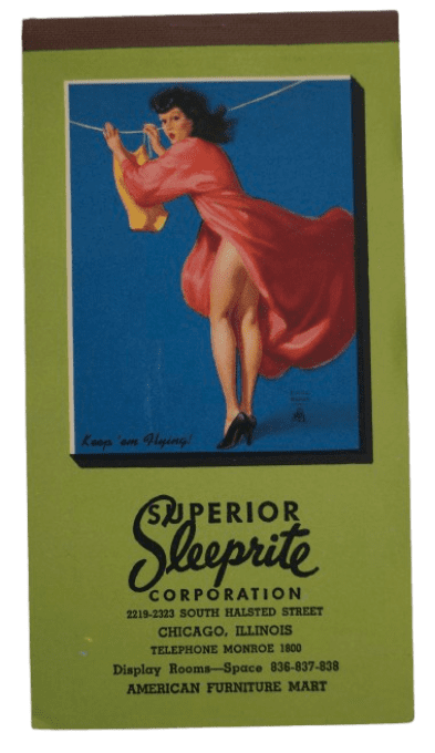 CALENDRIER ET BUVARD PIN-UP EARL MORAN 1943-1944 