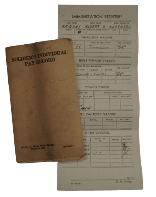 GROUPING PVT ROBERT JAQUAY 8TH INF DIVISION