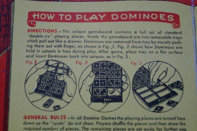 JEU DE POCHE DOMINOES 1943 