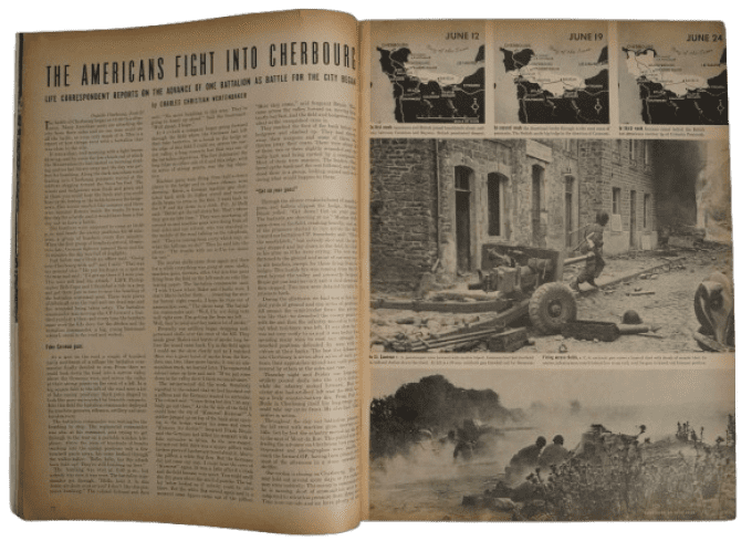 LIFE MAGAZINE 3 JUILLET 1944 CARENTAN NORMANDIE