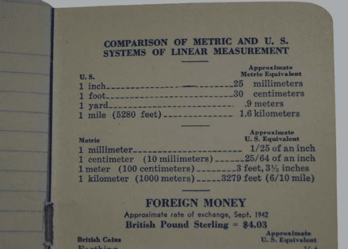 CARNET COCA COLA US ARMY 1943