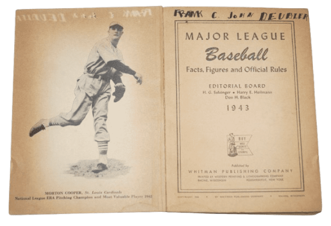 GUIDE BASEBALL MAJOR LEAGUE 1943 NOMINATIF 