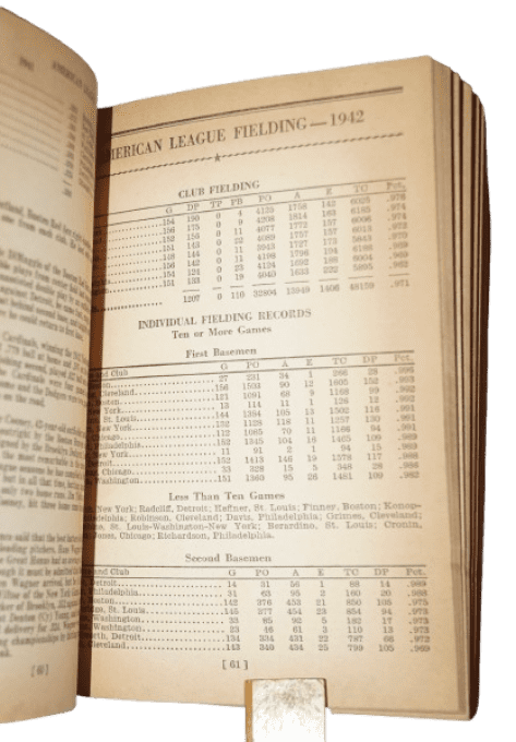 GUIDE BASEBALL MAJOR LEAGUE 1943 NOMINATIF 