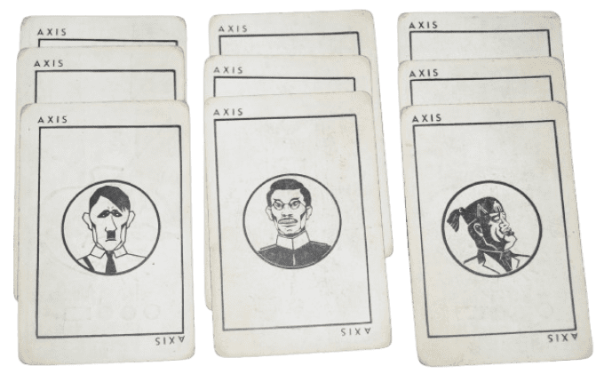 JEU DE CARTES VICTORY RUMMY CARICATURES 1942