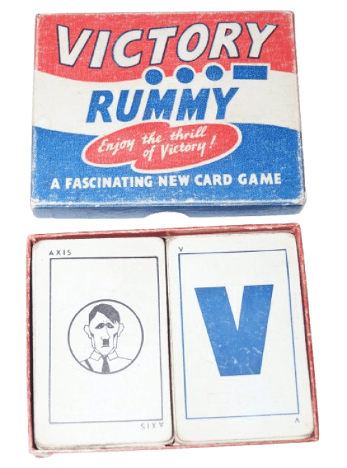 JEU DE CARTES VICTORY RUMMY CARICATURES 1942