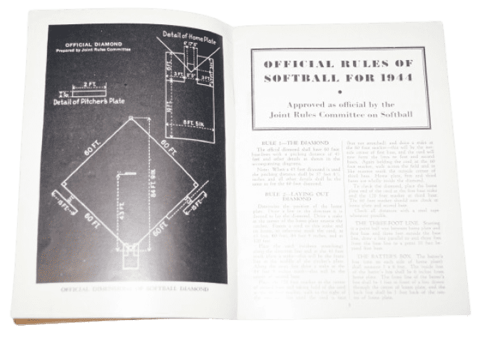 GUIDE SOFTBALL OCFFICIAL RULES 1944