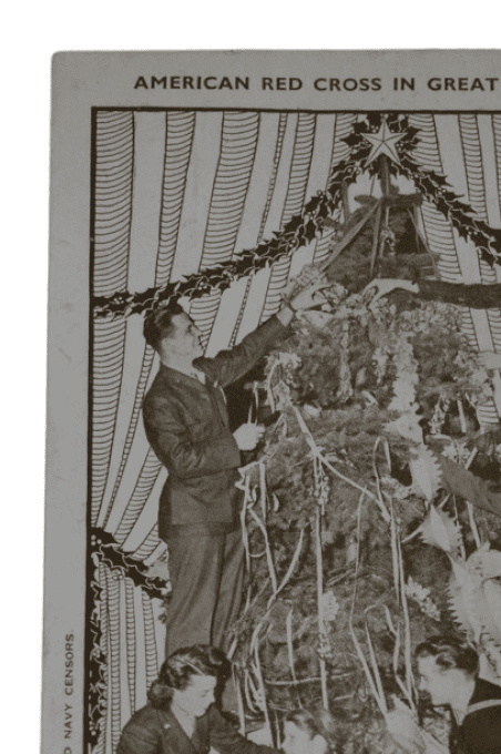 CARTE NOEL CPL BARNEY NOVAK 7TH ARMORED DIV ANGLETERRE