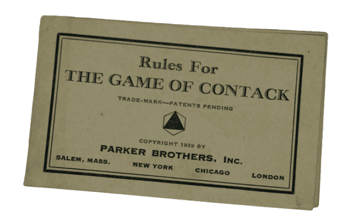 JEU PARKER CONTACK 1939