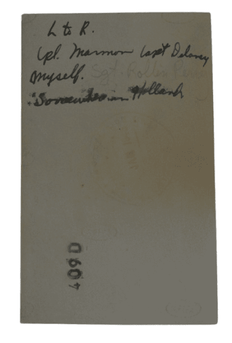 LETTRE SGT PERRY 459TH AAA BN MEDICAL DETACHMENT - ST LO NORMANDIE