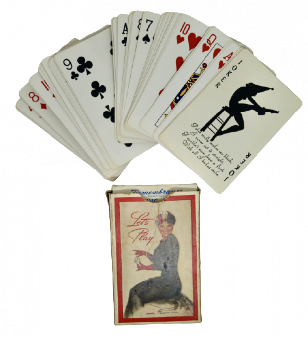 JEU DE CARTES REMEMBRANCE PIN-UP 1943