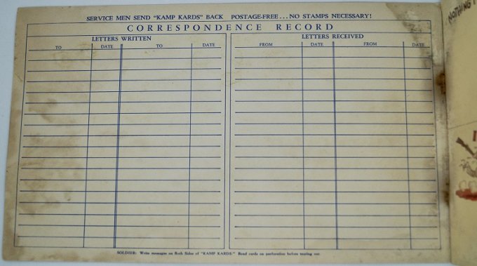 KIT CARTES POSTALES "KAMP KARDS" 1942