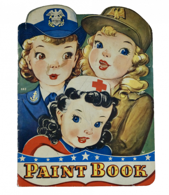 LIVRE COLORIAGE "GIRLS IN SERVICE" 1943