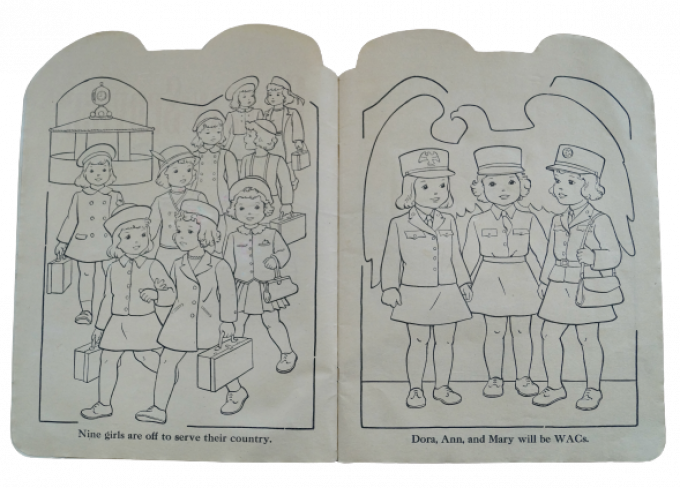 LIVRE COLORIAGE "GIRLS IN SERVICE" 1943