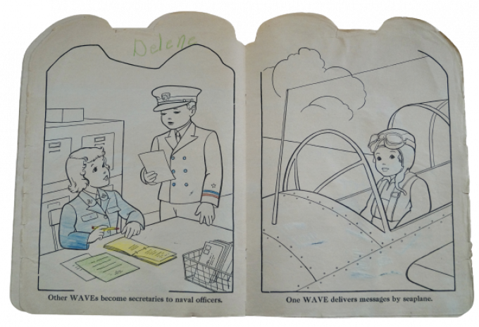 LIVRE COLORIAGE "GIRLS IN SERVICE" 1943